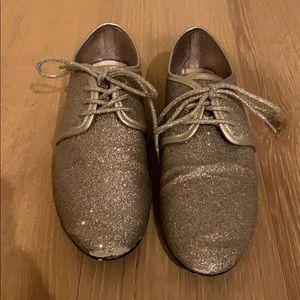 Aldo gold glitter loafers